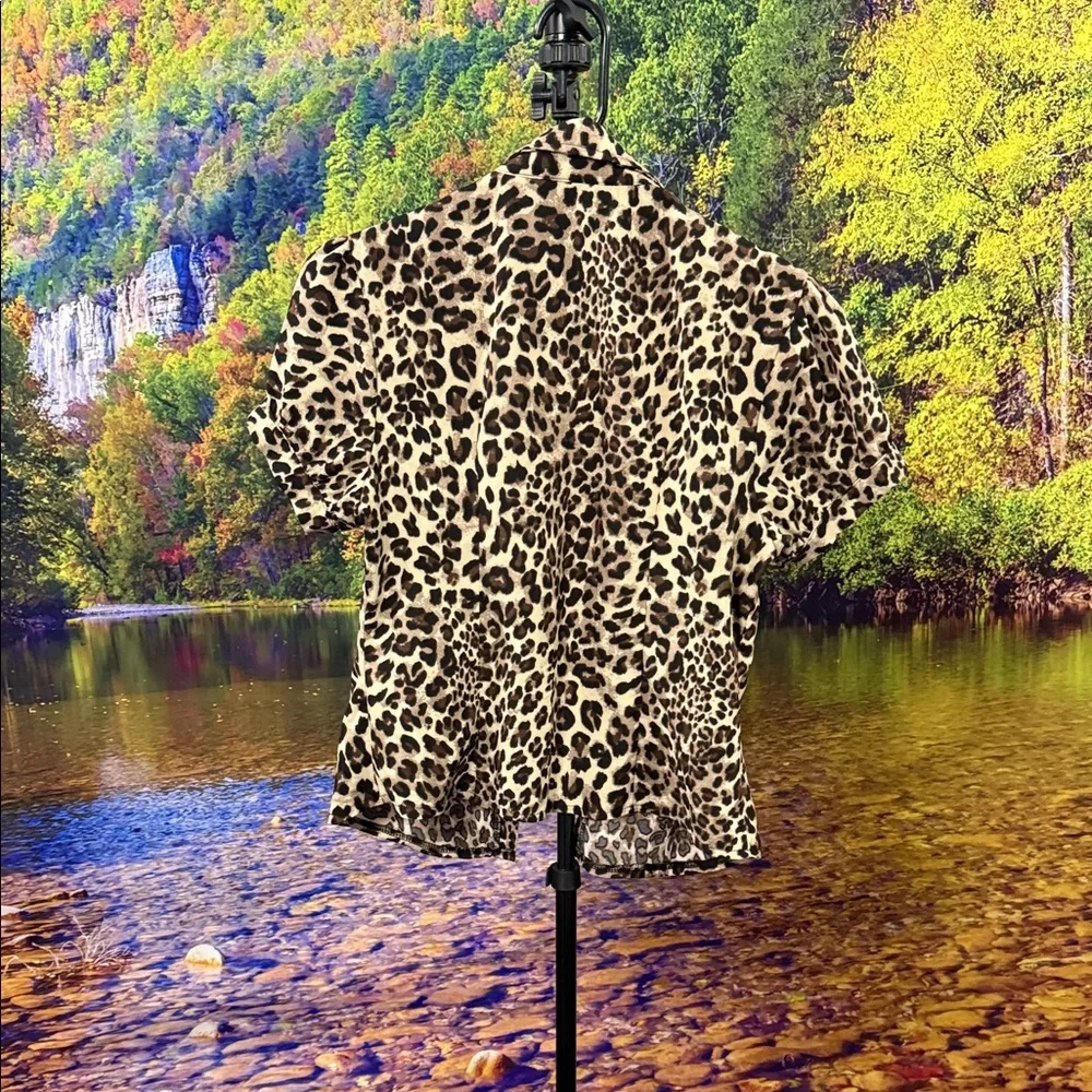 SHEIN Animal Print Blouse - Picture 3 of 5